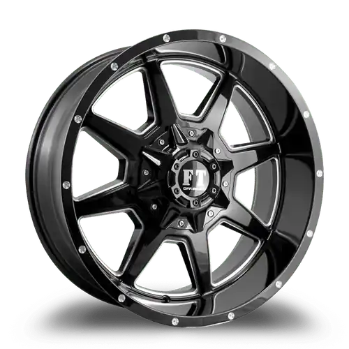 Hot Deal FULL THROTTLE FT2 8x165 20x10-24 BLACK / MILLED