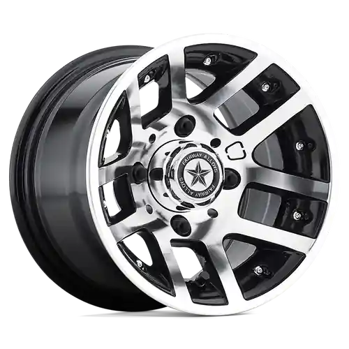 Authentic Fairway Alloys FA121 ILLUSION 4X101.6 10X7 -25 MACHINED GLOSS BLACK