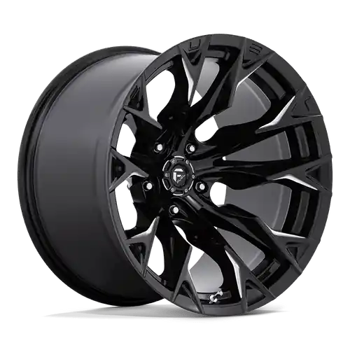 Big Sale Fuel 1PC D803 FLAME 5X127 20X12 -44 GLOSS BLACK MILLED