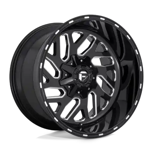Fuel 1PC D581 TRITON 8X165.1 22X12 -43 GLOSS BLACK MILLED Cheap