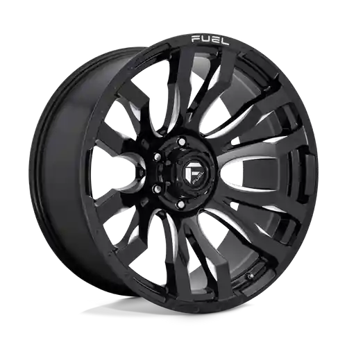 Limited Offer Fuel 1PC D673 BLITZ 8X180 22X10 -18 GLOSS BLACK MILLED