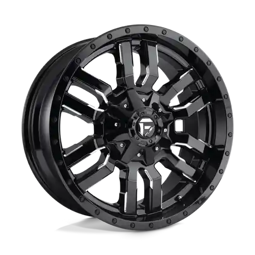 Special Discount Fuel 1PC D595 SLEDGE 8X170 20X9 +1 GLOSS BLACK MILLED