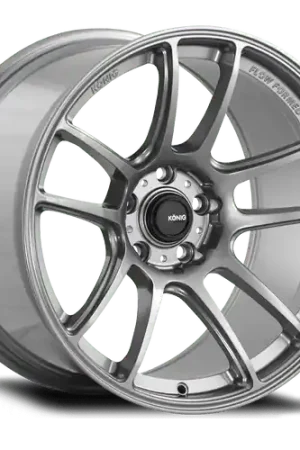 Konig Heliogram 5X108 18x8.5+42 Titanium Metallic Knurled Bead Flow Formed Certified