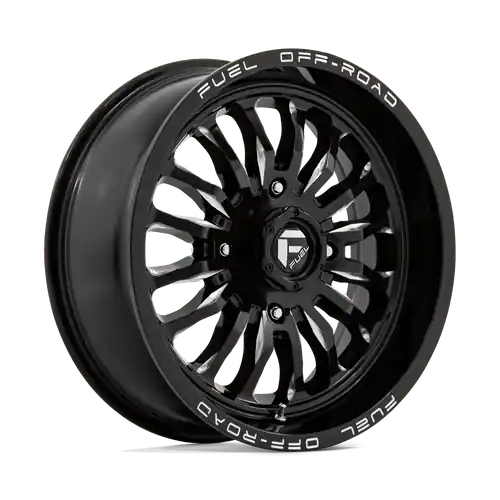 Fuel UTV D821 ARC UTV 4X156 18X7 +13 GLOSS BLACK MILLED Direct From Factory