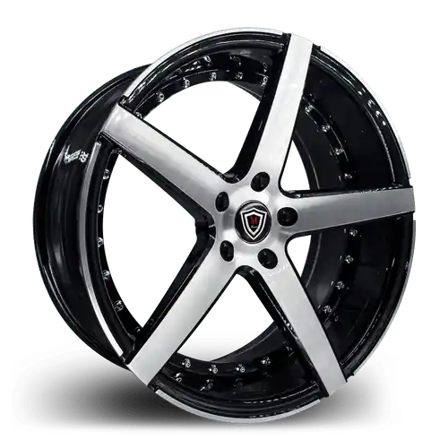 MARQUEE WHEELS M3226 5x120 20x10.5+15 BLACK / MACHINED Special Discount