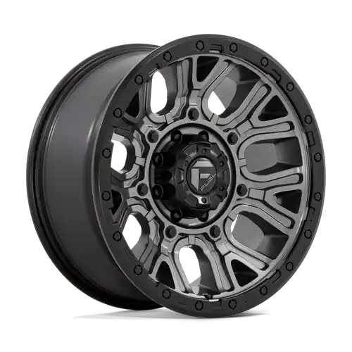 Fuel 1PC D825 TRACTION 8X180 20X9 +1 MATTE GUNMETAL WITH BLACK RING Direct From Manufacturer