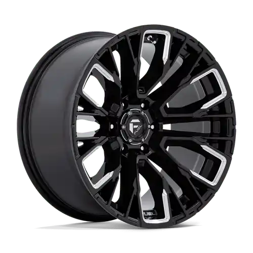 Crafted Fuel 1PC D849 REBAR 6X135 20X10 -18 GLOSS BLACK MILLED