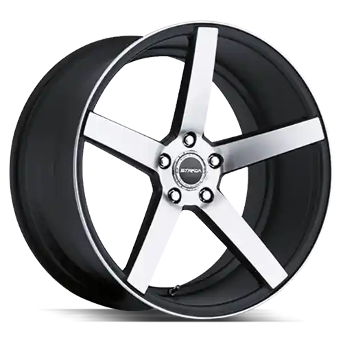 High Quality Strada Perfetto 5x139.7 22x9.5 +18 Gloss Black Machined