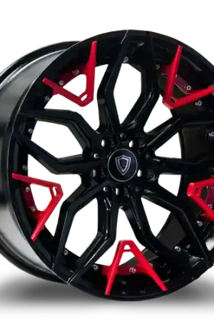 MARQUEE WHEELS M3371 5x112 20x9+25 BLACK / RED Order Now