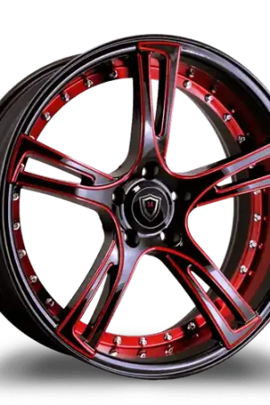 Genuine MARQUEE WHEELS M3247 5x120 20x9+35 BLACK / RED