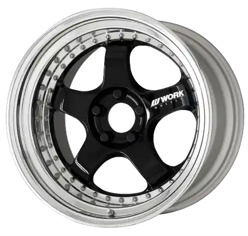 Work Meister S1 3P 5x120 18x12-7 R Disk Black Hassle-Free Returns