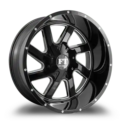 FULL THROTTLE FT1 6x139.7 20x12-44 BLACK / MILLED Hassle-Free Returns