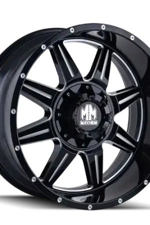 Mayhem Monstir 8100 5x114.3/5x127 18x9+0 Gloss Black/Milled Spokes Buy Online