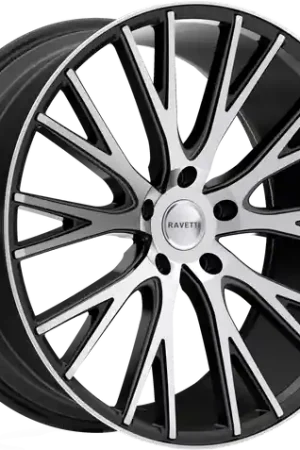 Crafted RAVETTI M12 5X112 22x9 +32 SATIN BLACK MACHINED