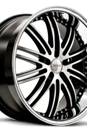 XIX Wheels XIX 23 5x115 22x9 +15 Gloss Black Machined with Stainless Steel Lip Brand New