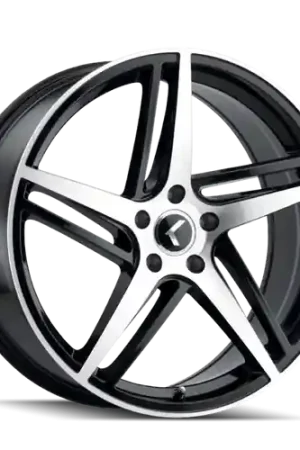 Kraze Milano 195 5x108 18x8+40 Black/Machined Face Money Back Guarantee