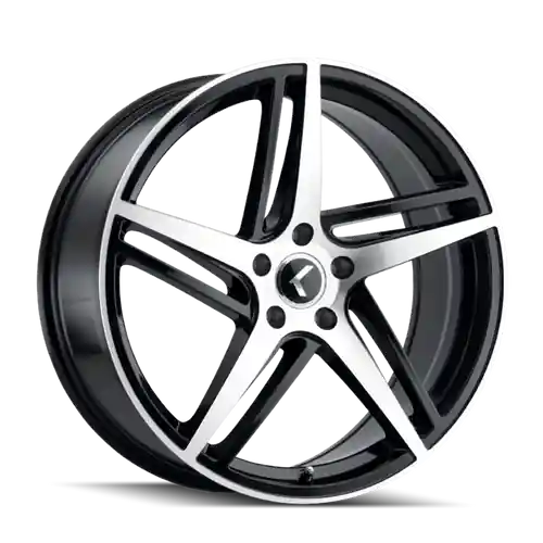 Kraze Milano 195 5x108 18x8+40 Black/Machined Face Money Back Guarantee