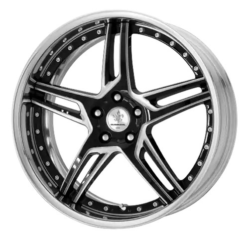 Certified DURANDAL DD5.2 Machined Black Polished 5x108 18X9.5 +78MM