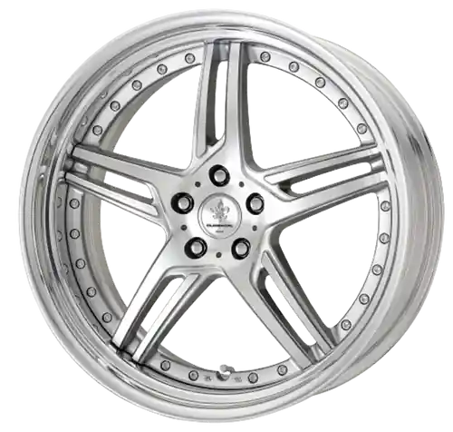 Exclusive DURANDAL DD5.2 SILVER POLISHED 5x105 19X9.5 +13MM