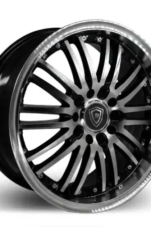 No Minimum Order WHITE DIAMOND W820 4x100/4x114.3 17x7.5+38 BLACK / MACHINED