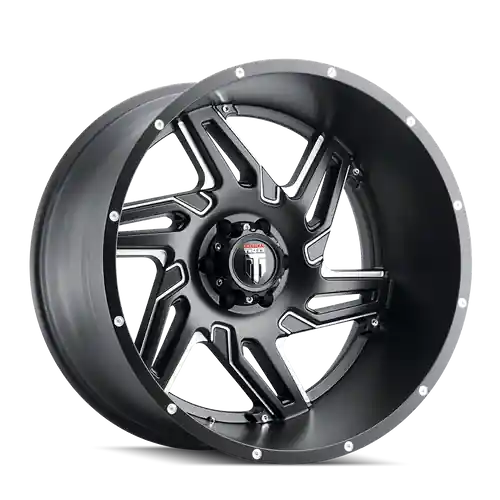 American Truxx Spurs AT186 6x135 22x12-44 Black/Milled Fast Shipping