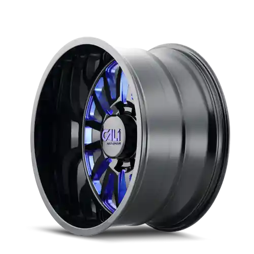 No Minimum Order Cali Off-Road Summit 9110 5x127 20x10-25 Gloss Black/Blue Milled Spokes