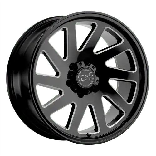 Black Rhino THRUST 8X170 17X9.5 +6 GLOSS BLACK W/ MILLED SPOKES Limited Offer