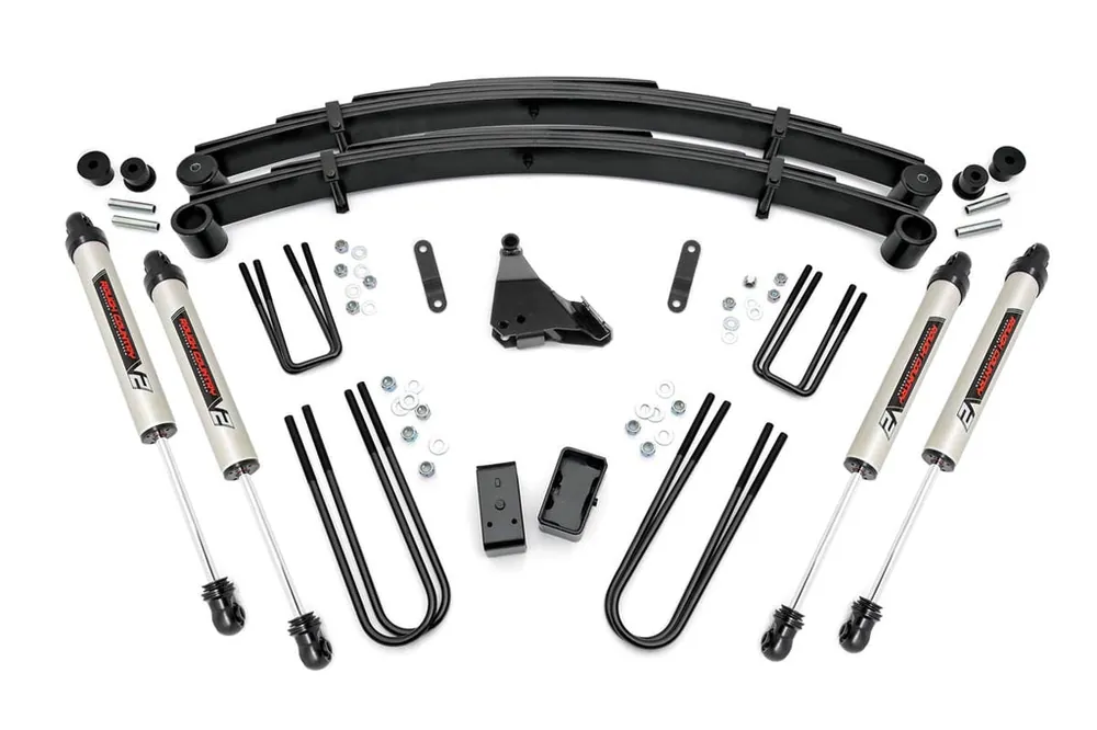 Worldwide Shipping 4 Inch Suspension Lift Kit w/V2 Shocks 99-04 F-250/F-350 Super Duty Rough Country