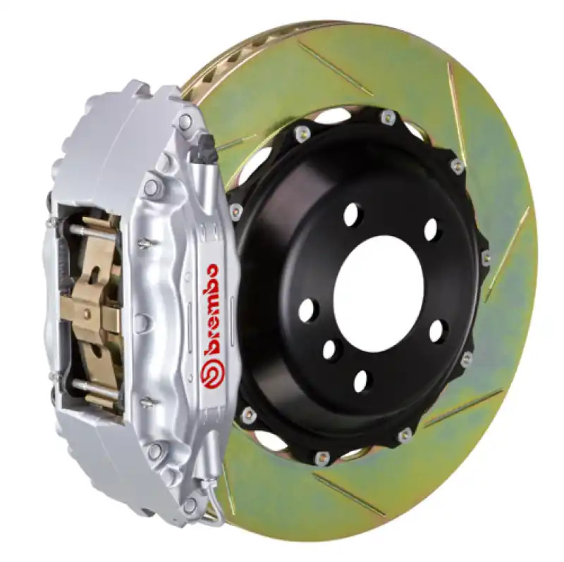 Brembo 95-99 M3 Front GT BBK 4 Piston Cast 2pc 332x32 2pc Rotor Slotted Type1-Silver Discount