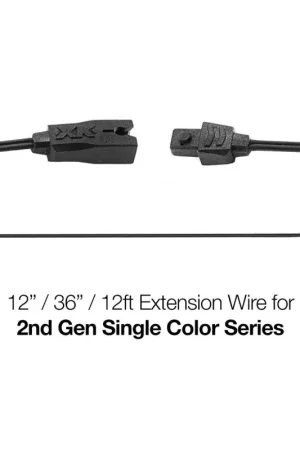 XK Glow Single Color Series 2nd Gen 2pin Extension Wire for 36In Original