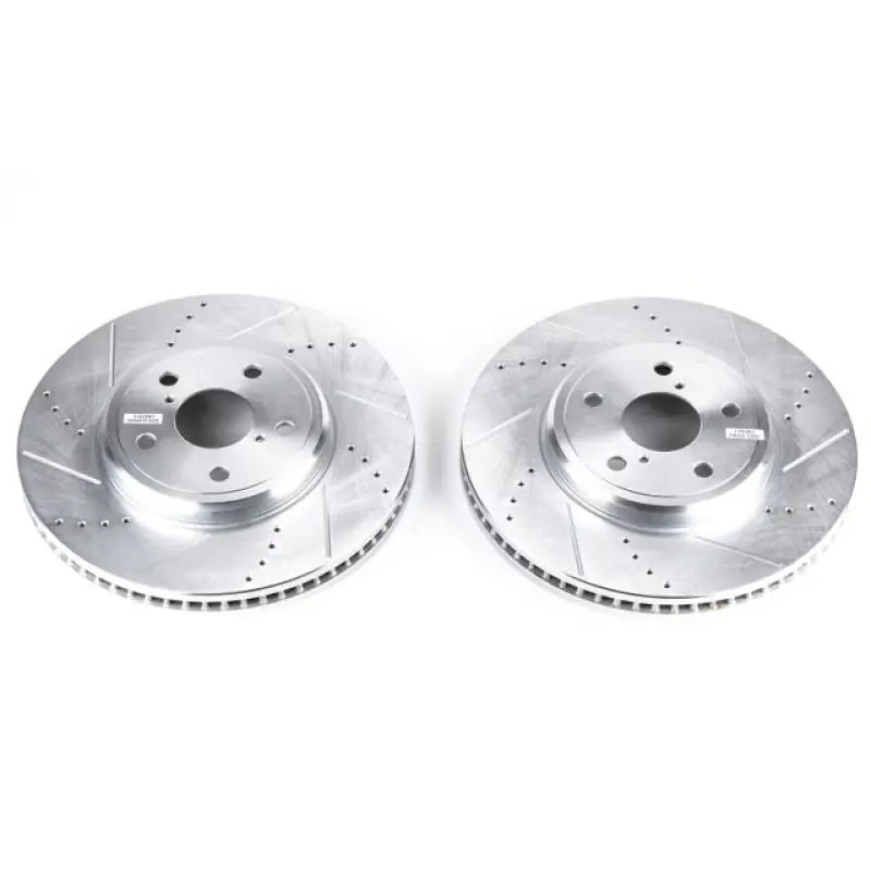 Reduced Price Power Stop 01-06 Lexus LS430 Front Evolution Drilled & Slotted Rotors - Pair