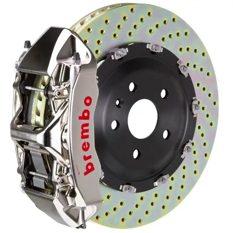 Exclusive Offer Brembo 08-17 A5/08-17 S5/09-16 A4/09-16 S4 Fr GTR BBK 6Pist Billet 380x34 2pc Rotor Drilled- Nickel