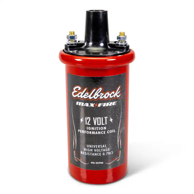 Edelbrock Ignition Coil - Electric Oil Filled - .70 PR Red w/ Black Top High Quality