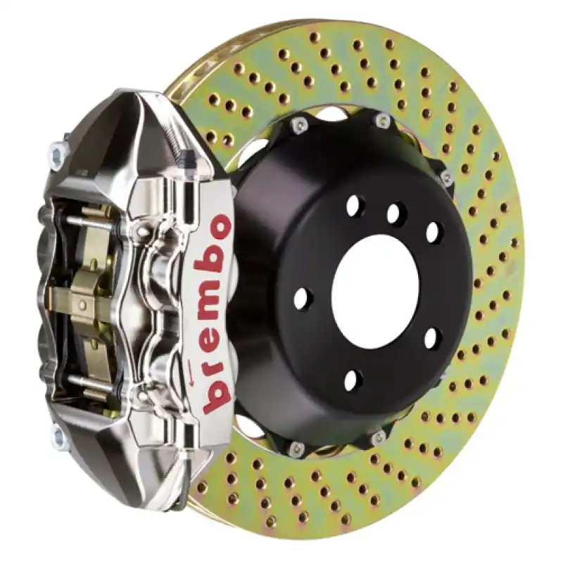 Brembo 08-09 G8 Rear GTR BBK 4 Piston Billet345x28 2pc Rotor Drilled- Nickel Plated Secure Checkout
