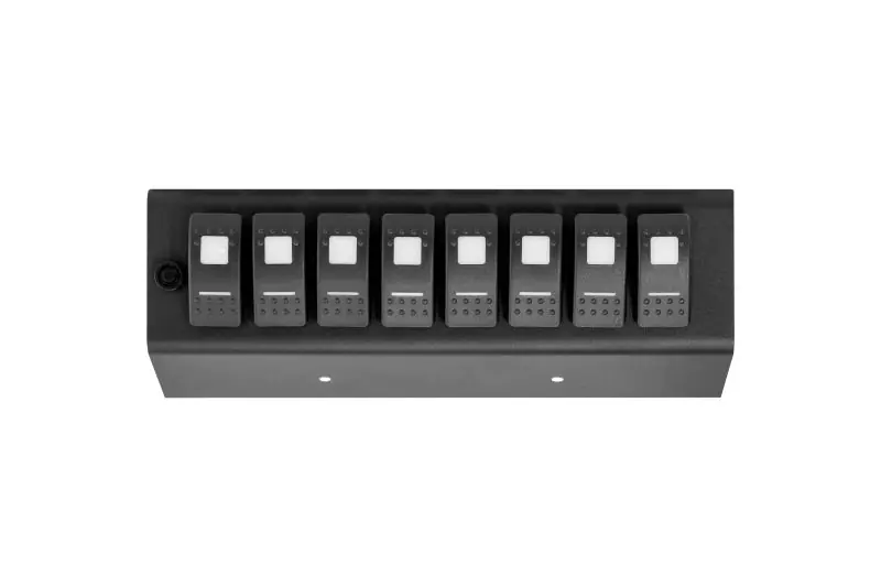 Spod 07-08 Jeep Wrangler JK Add On Green LED 8-Switch Panel (for SourceSE) Final Sale