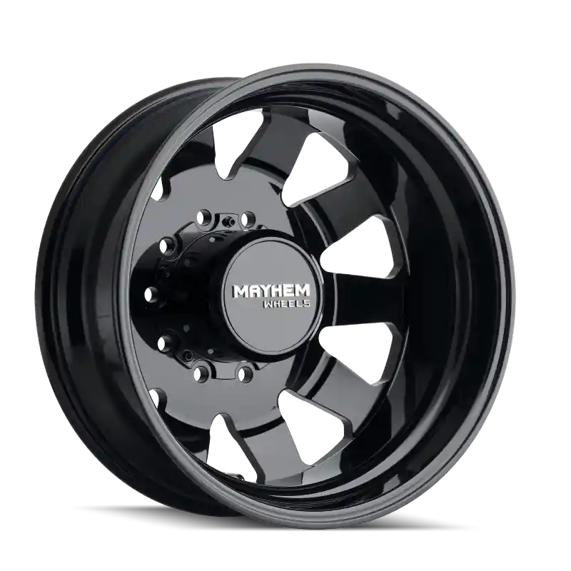 Warranty Included Mayhem 8181 Challenger Dually 22x8.25 / 10x225 BP / 169mm Offset / 170.1mm Hub Full Black Wheel