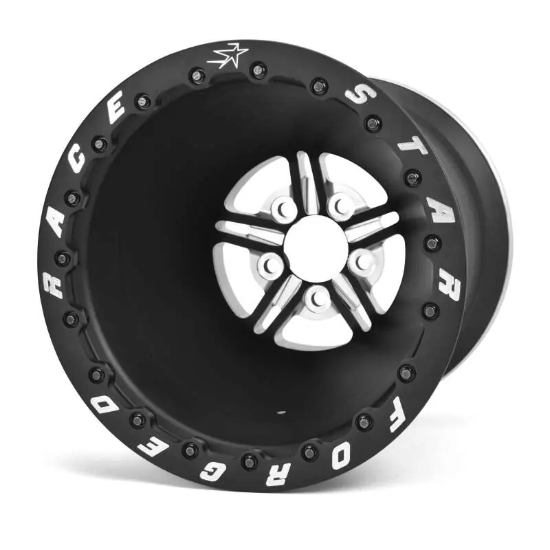 Race Star 63 Pro Forged 15x15 DBL Sportsman 5x4.50 BC / 5.00 BS Wheel - Black Anodized/Machined One Day Deal