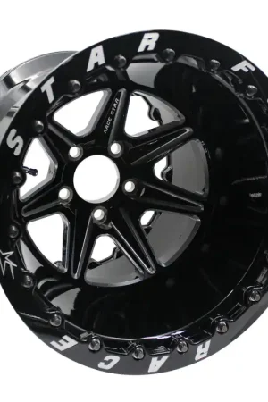 Race Star 72 ValStar 15x12 / 5x4.75BC / 2.5BS / 3.072in CB / Black w/Machined Accents Wheel Free Returns