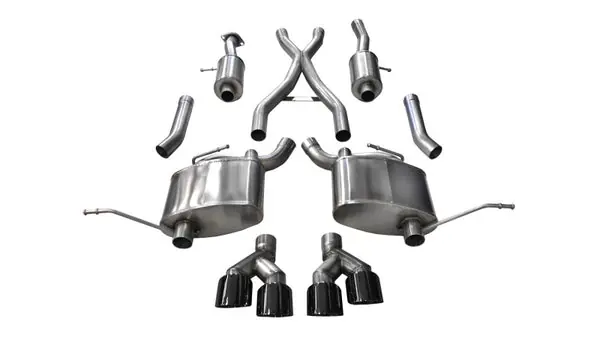 Corsa 2014-2021 Jeep Grand Cherokee Summit Edition Black 2.5in Dual Rear Exit Cat-Back Exhaust Best Seller