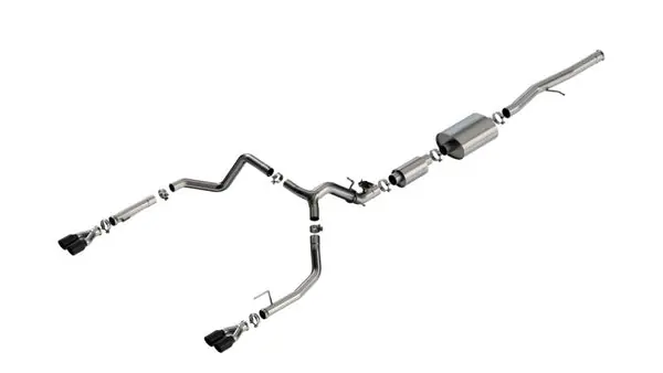 Borla 2024 Chevy Silverado 1500 6.2L V8 S-Type Catback Exhaust w/ Simulator - Black Chrome Money Back Guarantee
