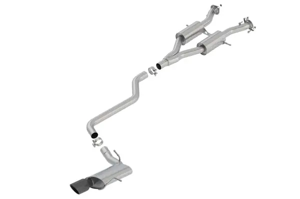 Borla 14-18 Jeep Grand Cherokee 3.6L V6 AWD AT 4DR 2.50in S-TYPE Cat-Back Exhaust Black Chrome Tip Next Day Delivery