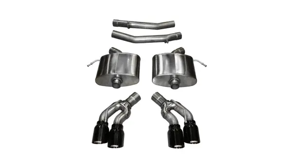 Certified Corsa 2016-2019 Cadillac CTS V 6.2L V8 2.75in Black Xtreme Axle-Back Exhaust