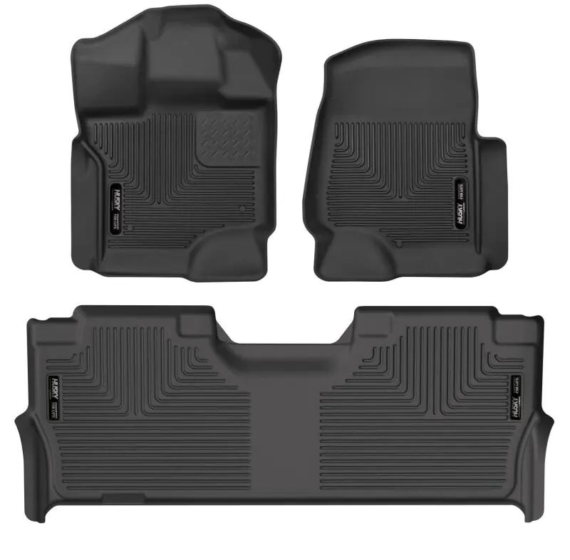 Husky Liners 17-19 F-250/F-350/F-450 Crew Cab Weatherbeater Black Front & 2nd Seat Floor Liners Limited Time