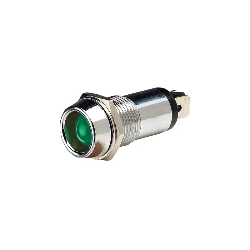 Narva 62091BL 12 Volt Chrome Pilot Lamp With Green Led Hot Picks