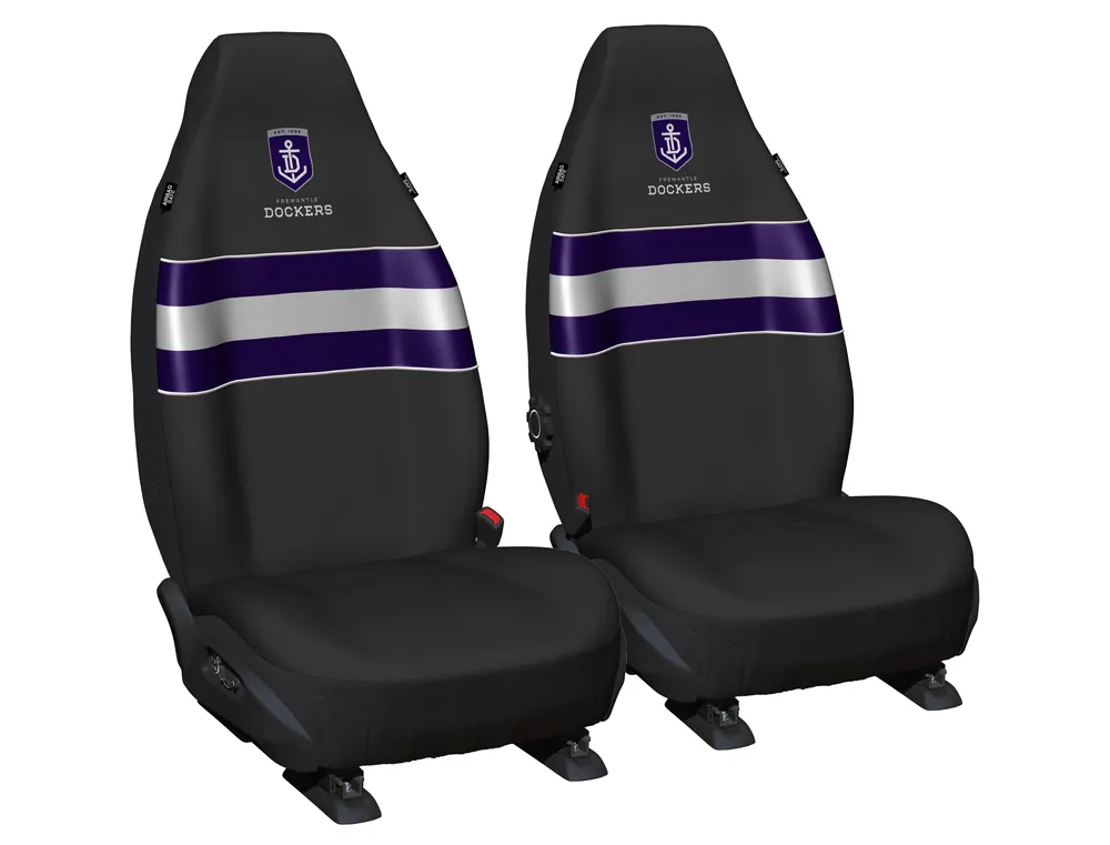 AFL Seat Cover Fremantle Universal Size 60 Front Pair - PPAFLFRE6\\/2 Crafted