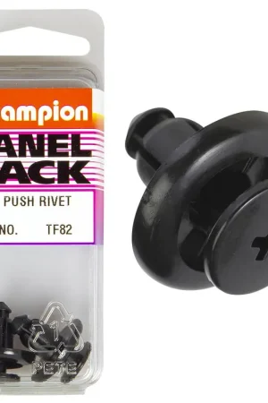 Certified Champion Fasteners Push Rivets (20mm Head, 9mm Length, to Suit 9mm Hole) - Pack of 2 - TF82