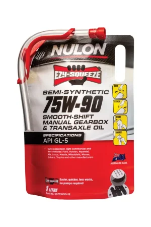 Hot Deal Nulon SS75W90-1E Semi Synthetic 75W-90 Smooth Shift Manual Gearbox \\u0026 Transaxle Oil 1L