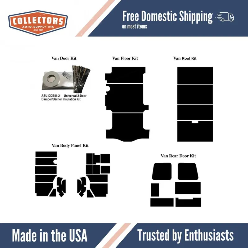 Insulation Sound Deadener Kit for 96-16 Chevy Express Van Acoustishield Complete Hot Picks