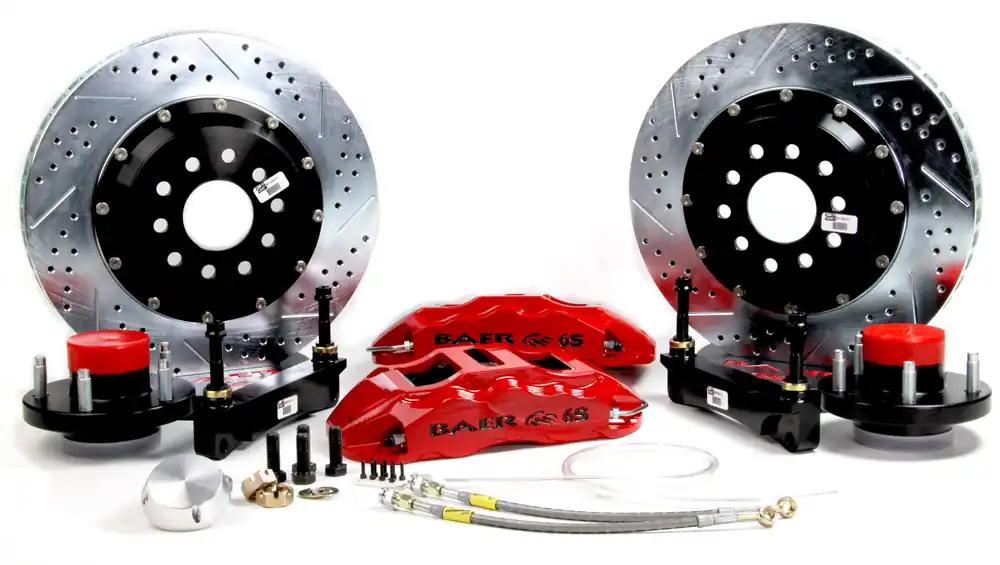 Baer Brakes 4261310FR Baer Brakes 14" Extreme+ Front Brake Kit, Fire Red, SDZ, Std. Studs Certified