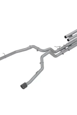 MBRP Race Series 3" Cat-Back Exhaust System T304 (Dual Carbon Fiber Tips / Optional Resonator Bypass) for 2021-2024 Ram TRX - S51543CF Money Back Guarantee